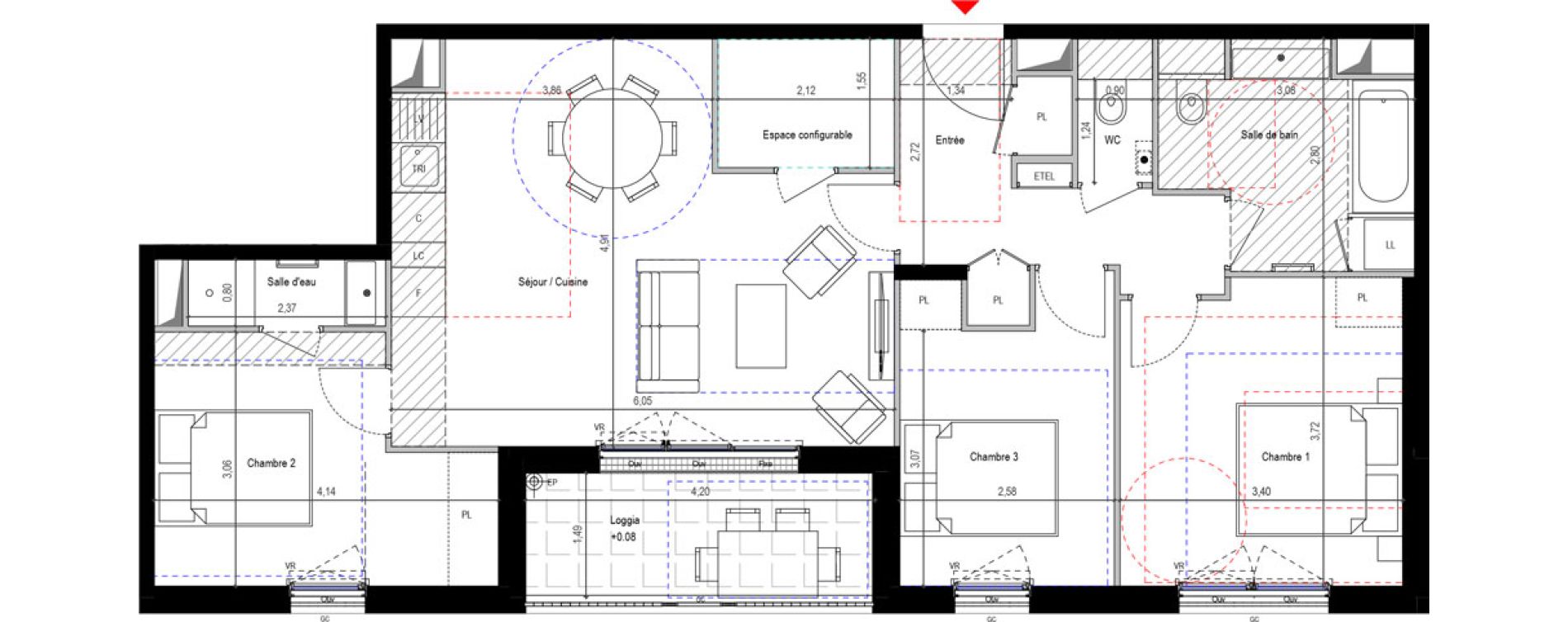 Appartement T4 de 79,25 m2 &agrave; Fontenay-Aux-Roses Renards