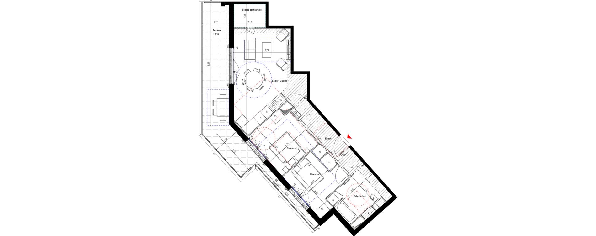 Appartement T3 de 65,74 m2 &agrave; Fontenay-Aux-Roses Renards