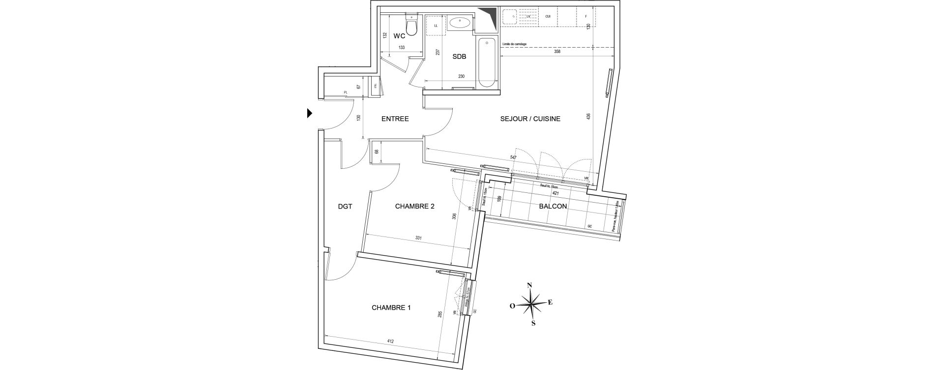 Appartement T3 de 65,42 m2 &agrave; Fontenay-Aux-Roses Centre