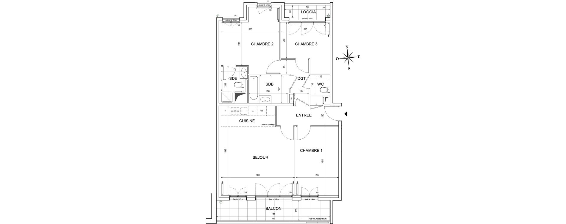 Appartement T4 de 83,46 m2 &agrave; Fontenay-Aux-Roses Centre
