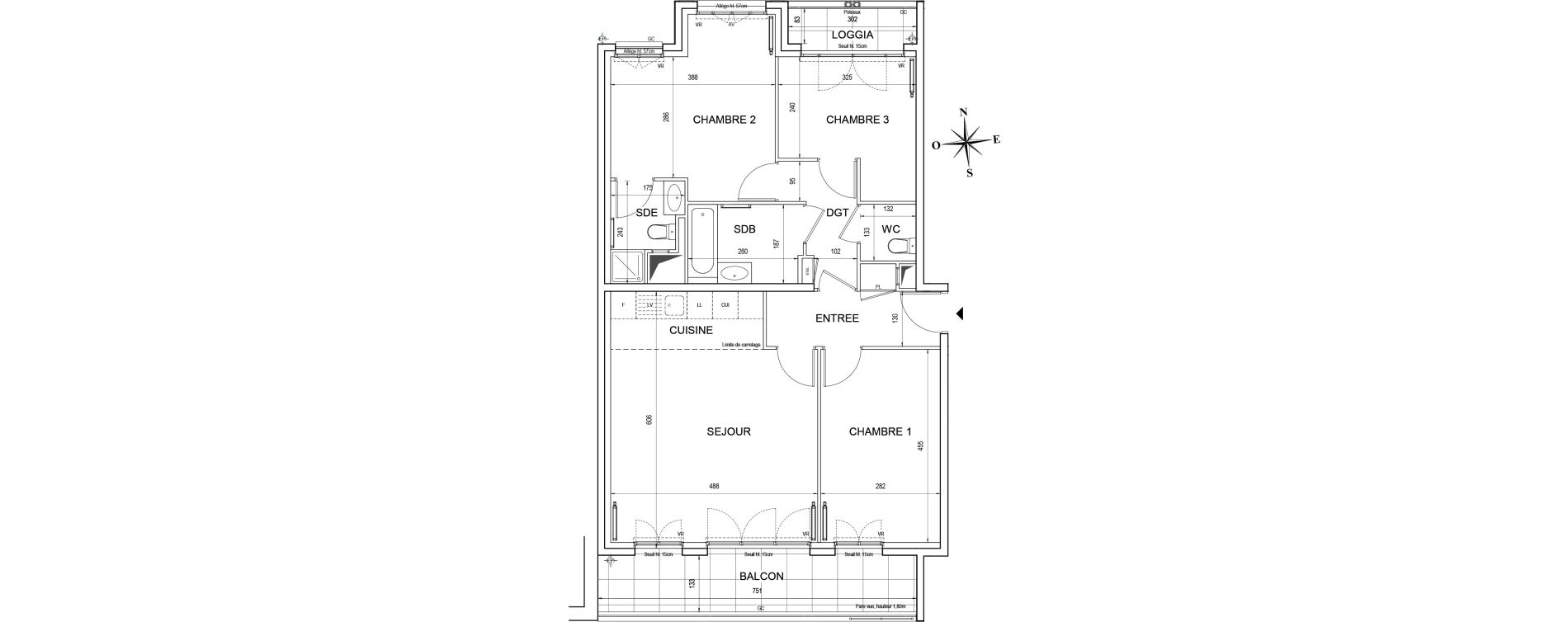 Appartement T4 de 83,46 m2 &agrave; Fontenay-Aux-Roses Centre