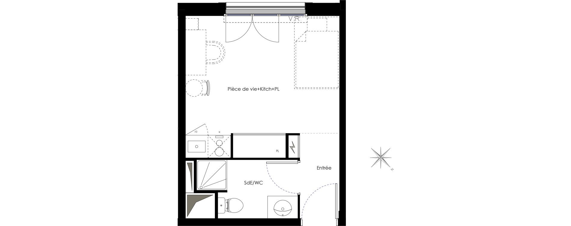 Appartement T1 de 20,50 m2 &agrave; Fontenay-Aux-Roses Scarron