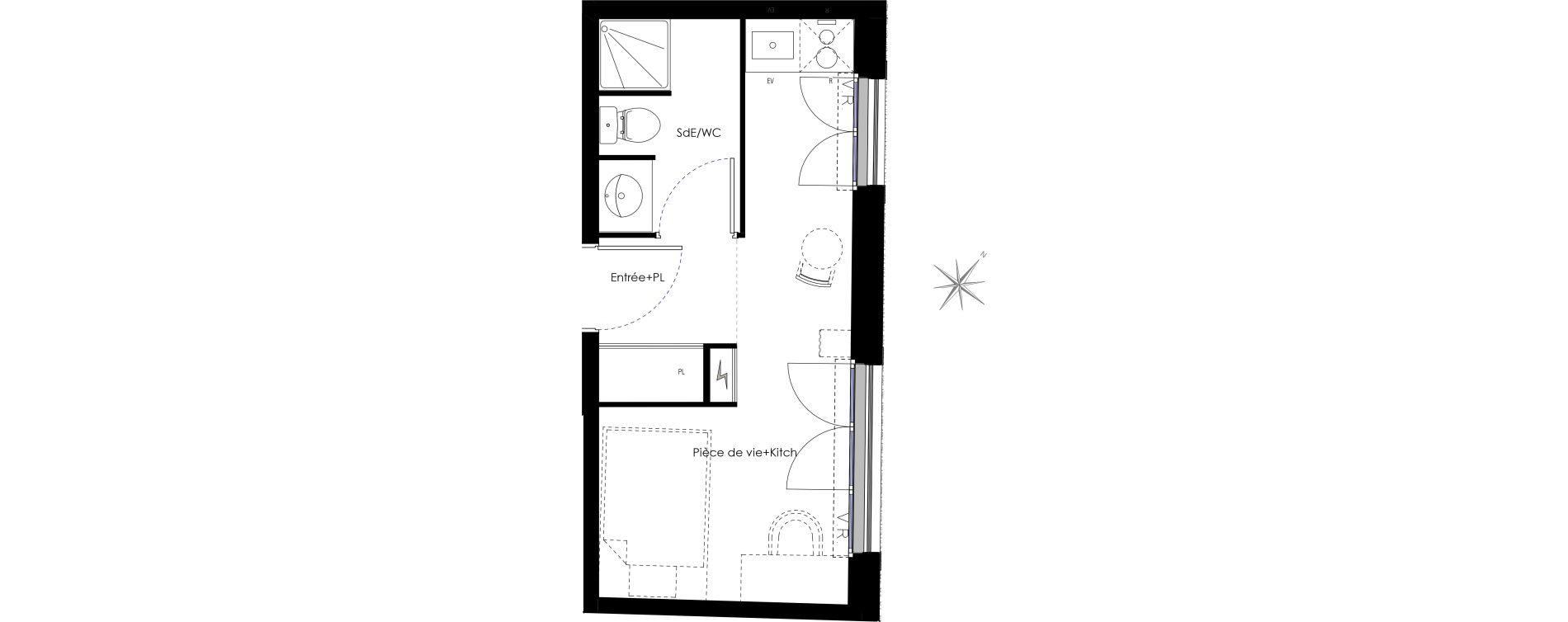 Appartement T1 de 17,64 m2 &agrave; Fontenay-Aux-Roses Scarron