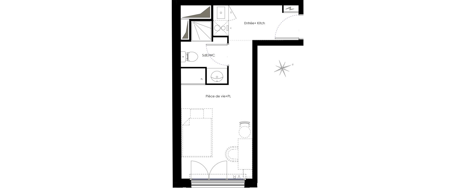 Appartement T1 de 20,00 m2 &agrave; Fontenay-Aux-Roses Scarron
