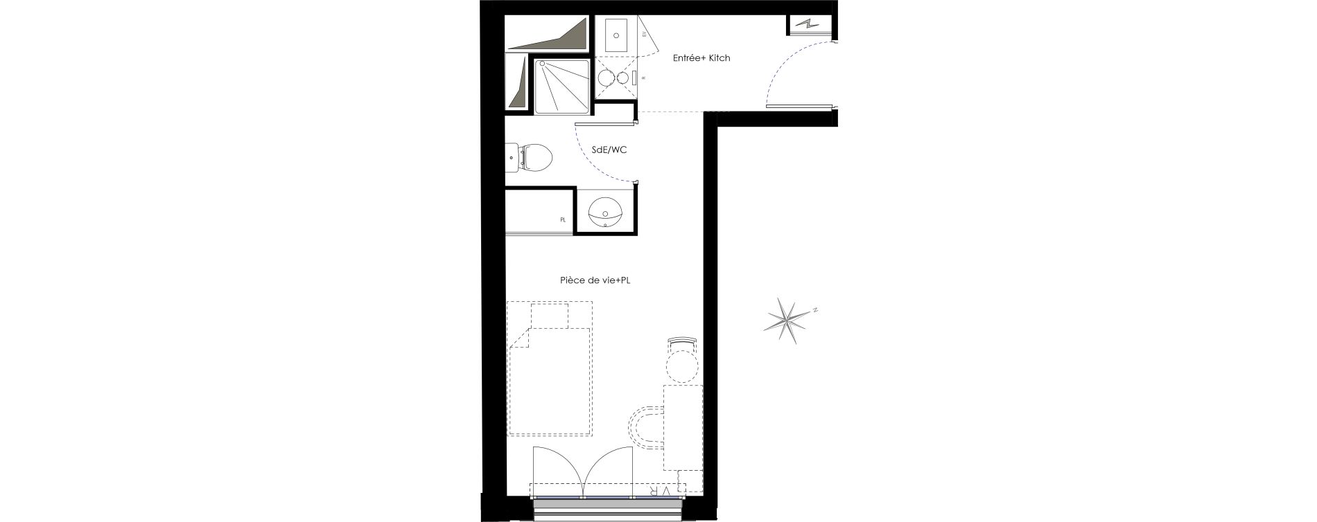 Appartement T1 de 20,00 m2 &agrave; Fontenay-Aux-Roses Scarron