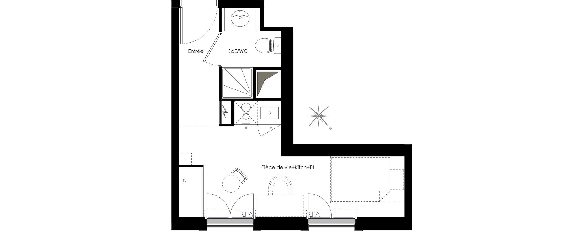 Appartement T1 de 17,72 m2 &agrave; Fontenay-Aux-Roses Scarron