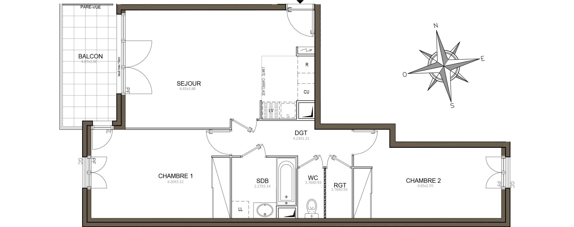 Appartement T3 de 68,42 m2 &agrave; Fontenay-Aux-Roses Centre