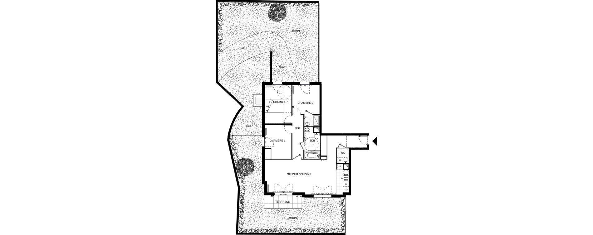 Appartement T4 de 84,36 m2 &agrave; Fontenay-Aux-Roses Pervenches