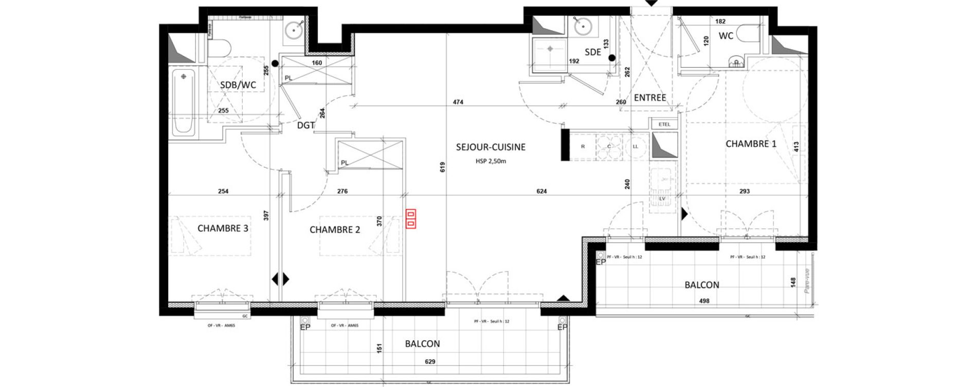 Appartement T4 de 80,80 m2 &agrave; Fontenay-Aux-Roses Val content