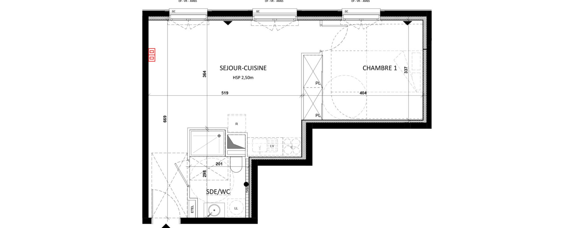 Appartement T2 de 43,50 m2 &agrave; Fontenay-Aux-Roses Val content