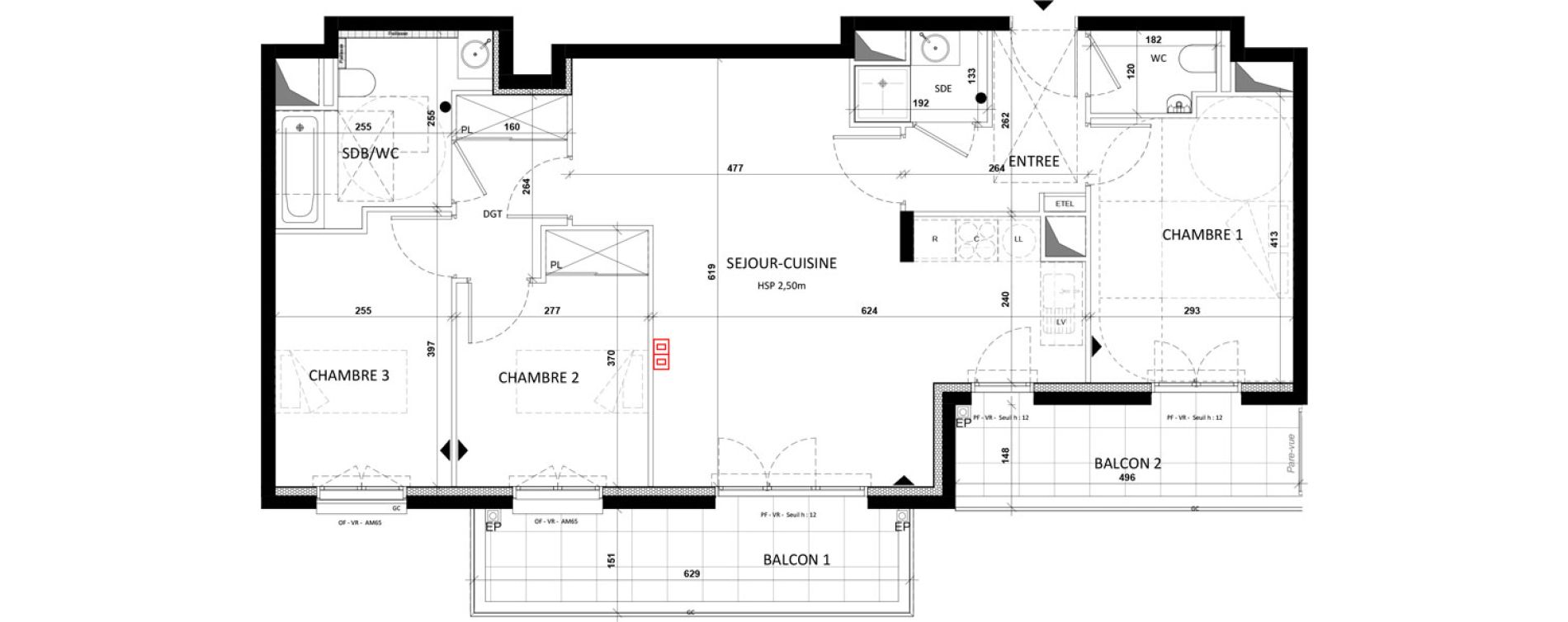 Appartement T4 de 80,80 m2 &agrave; Fontenay-Aux-Roses Val content