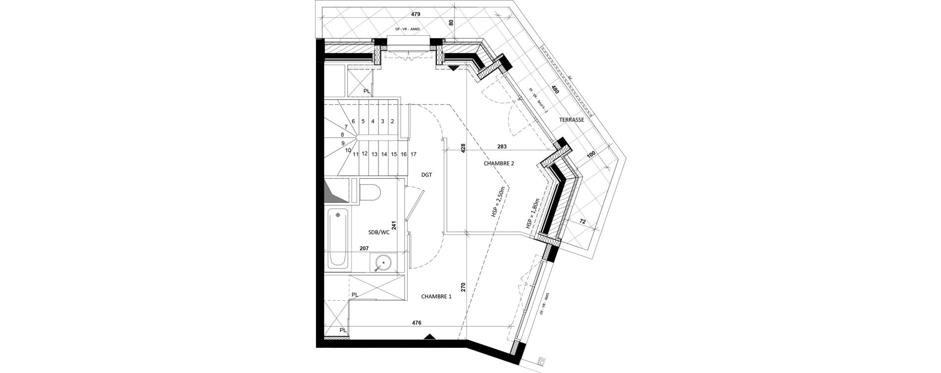 Duplex T3 de 79,00 m2 &agrave; Fontenay-Aux-Roses Val content