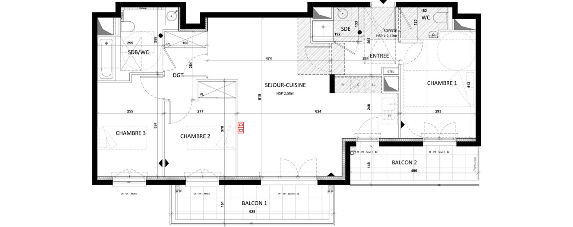 Appartement T4 de 80,80 m2 &agrave; Fontenay-Aux-Roses Val content