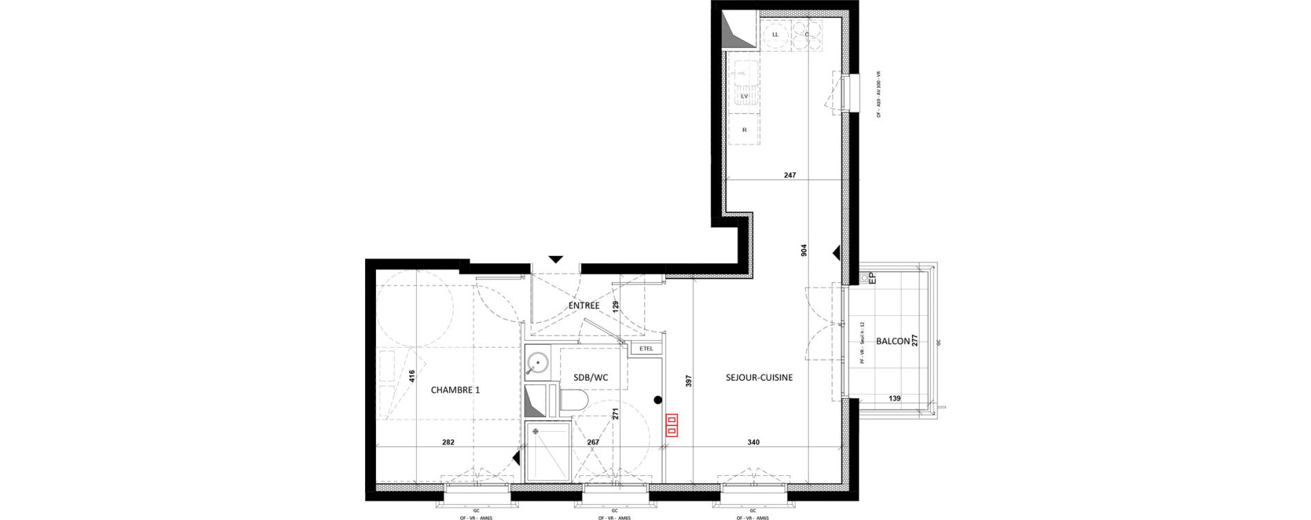 Appartement T2 de 45,30 m2 &agrave; Fontenay-Aux-Roses Val content