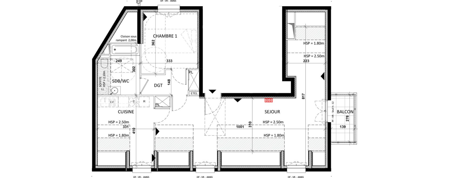 Appartement T2 de 68,30 m2 &agrave; Fontenay-Aux-Roses Val content