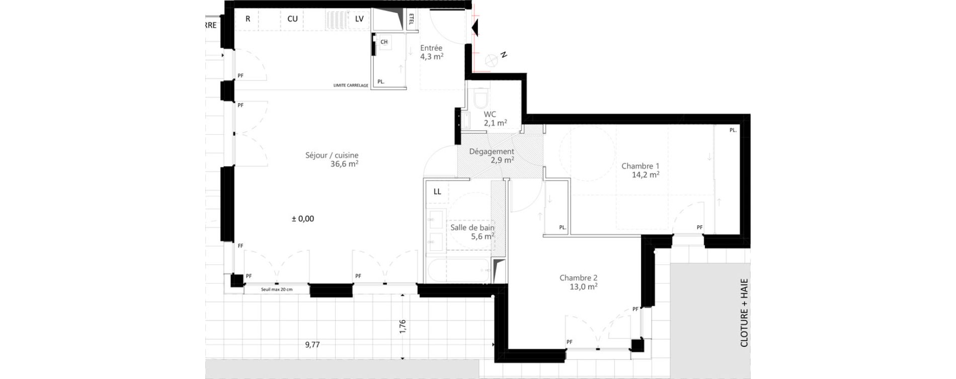 Appartement T3 de 78,72 m2 &agrave; Garches Centre
