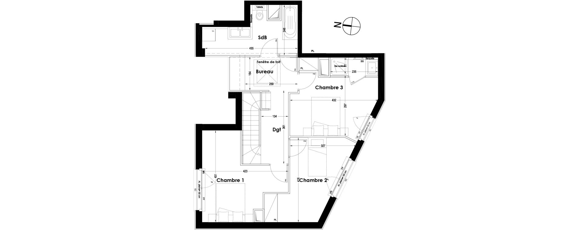 Appartement T5 de 105,49 m2 &agrave; Garches Buzenval