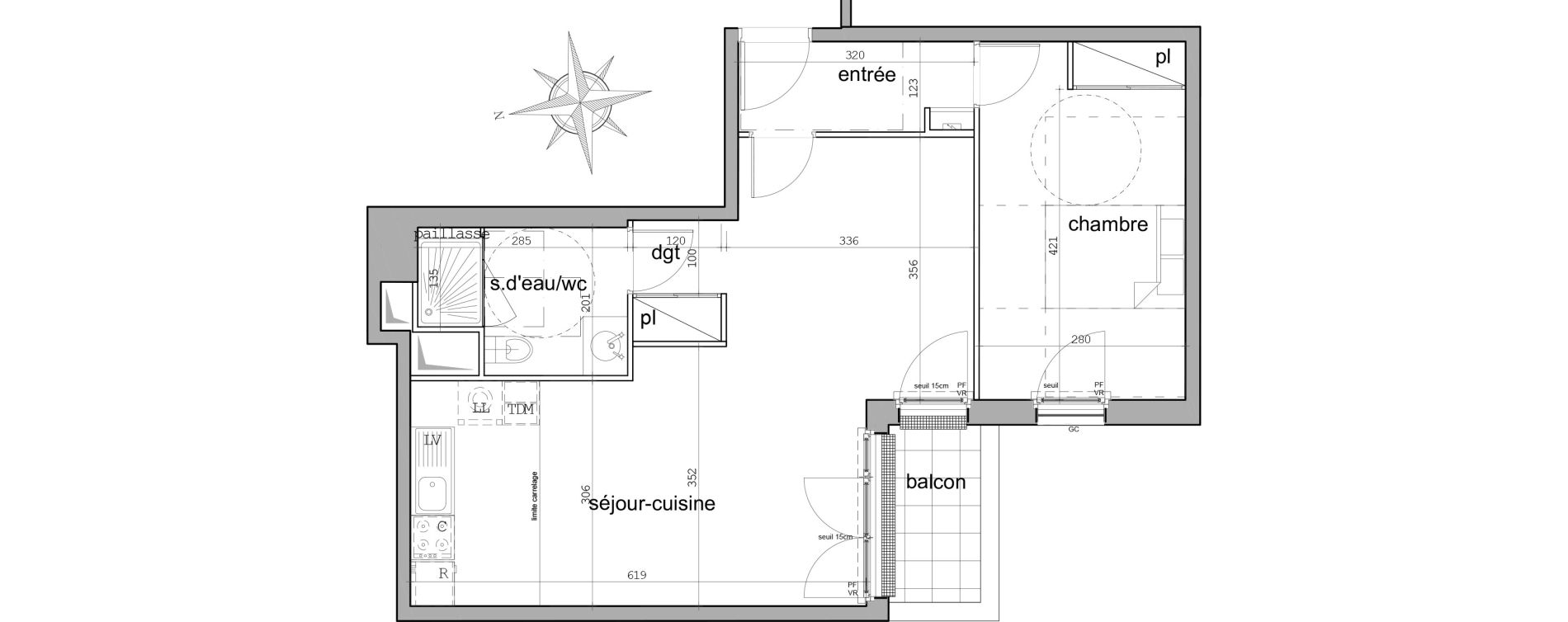 Appartement T2 de 55,23 m2 &agrave; Garches Centre