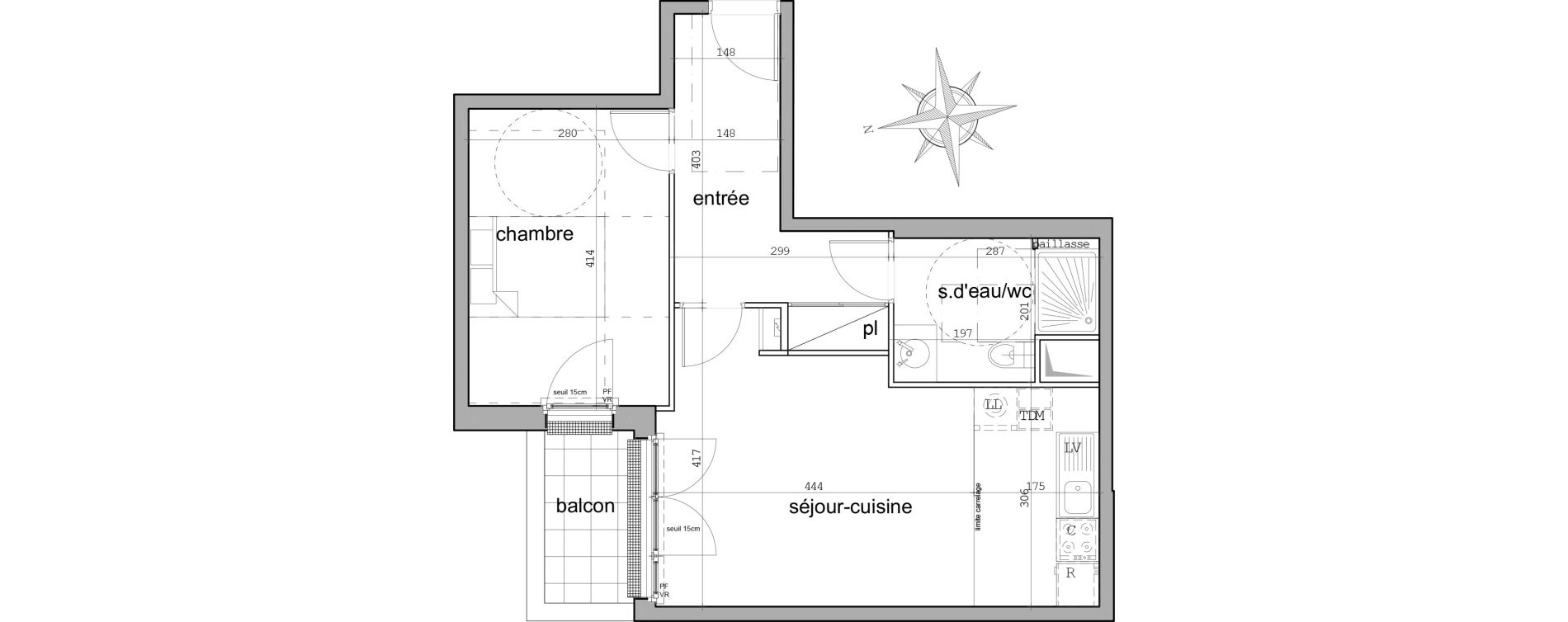 Appartement T2 de 46,16 m2 &agrave; Garches Centre