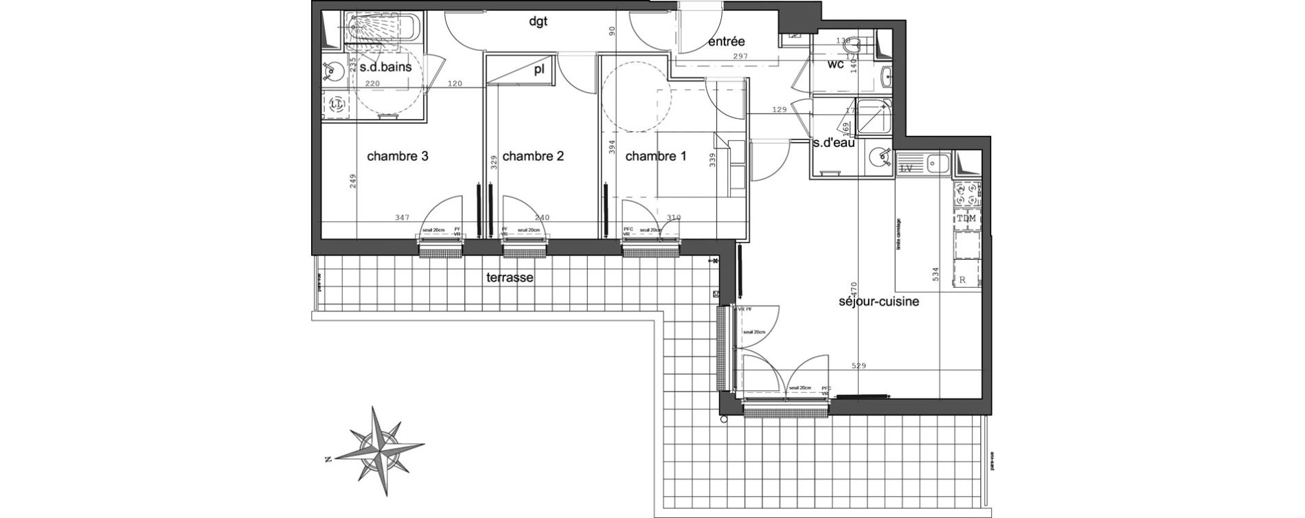 Appartement T4 de 77,20 m2 &agrave; Garches Centre