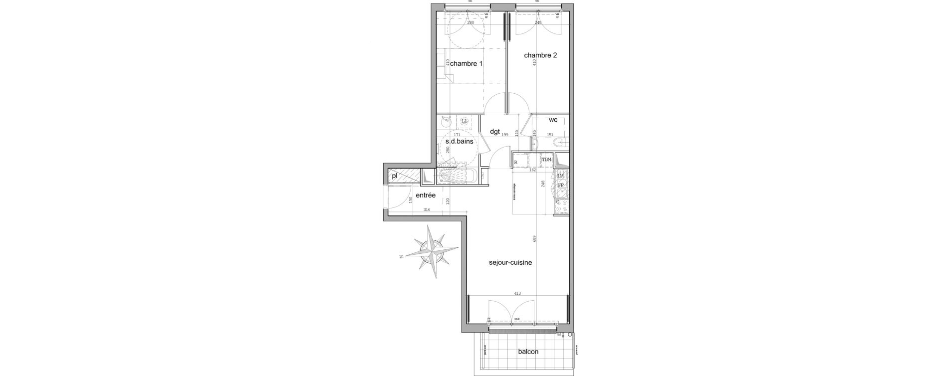 Appartement T3 de 63,22 m2 &agrave; Garches Centre