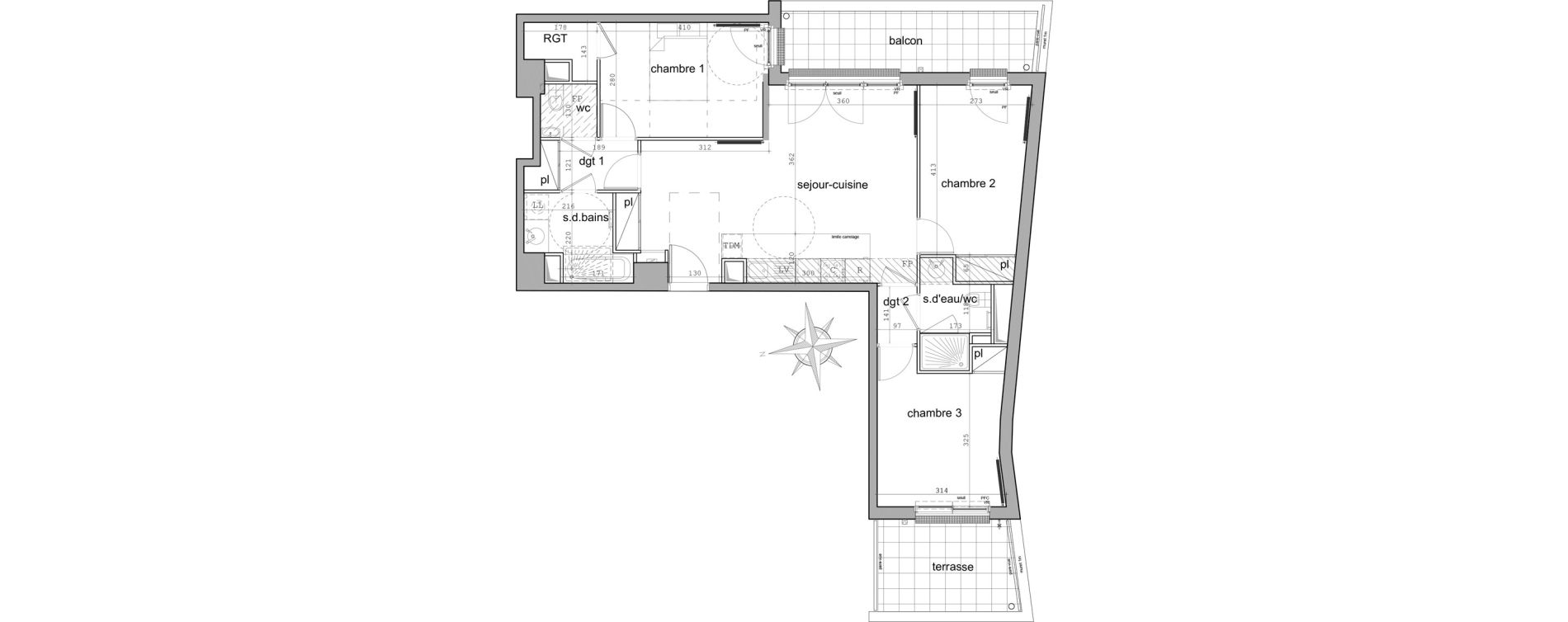 Appartement T4 de 78,07 m2 à Garches Centre