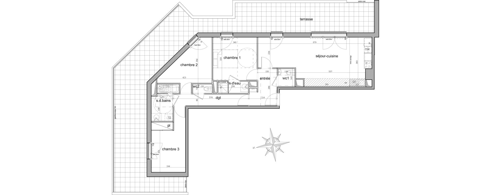 Appartement T4 de 81,02 m2 &agrave; Garches Centre