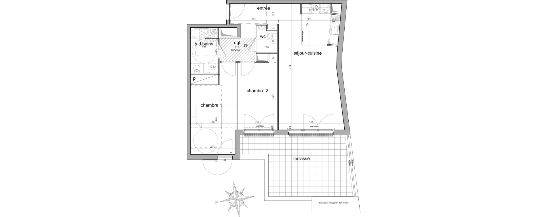 Appartement T3 de 67,67 m2 &agrave; Garches Centre