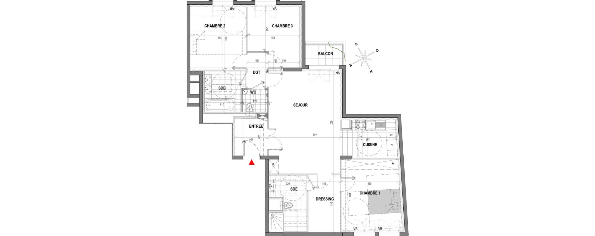 Appartement T4 de 97,30 m2 &agrave; Garches Garches buzenval