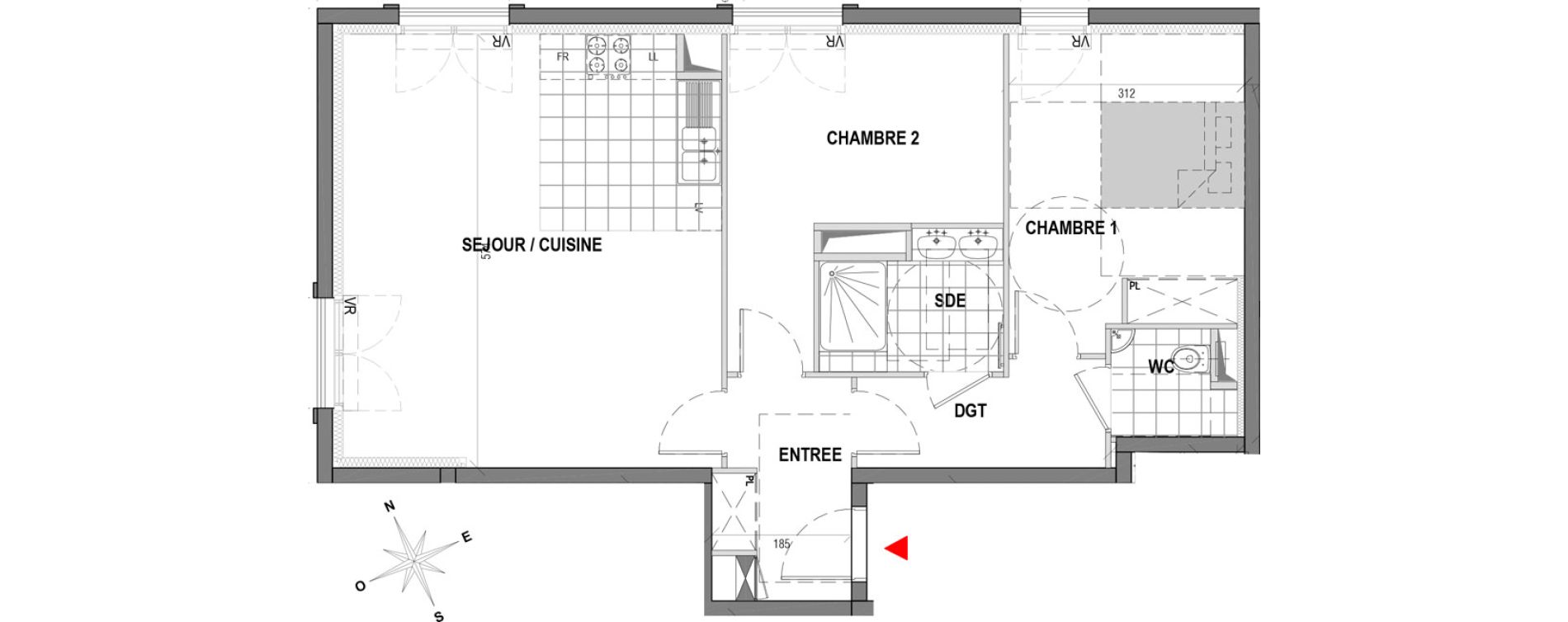 Appartement T3 de 67,21 m2 &agrave; Garches Garches buzenval