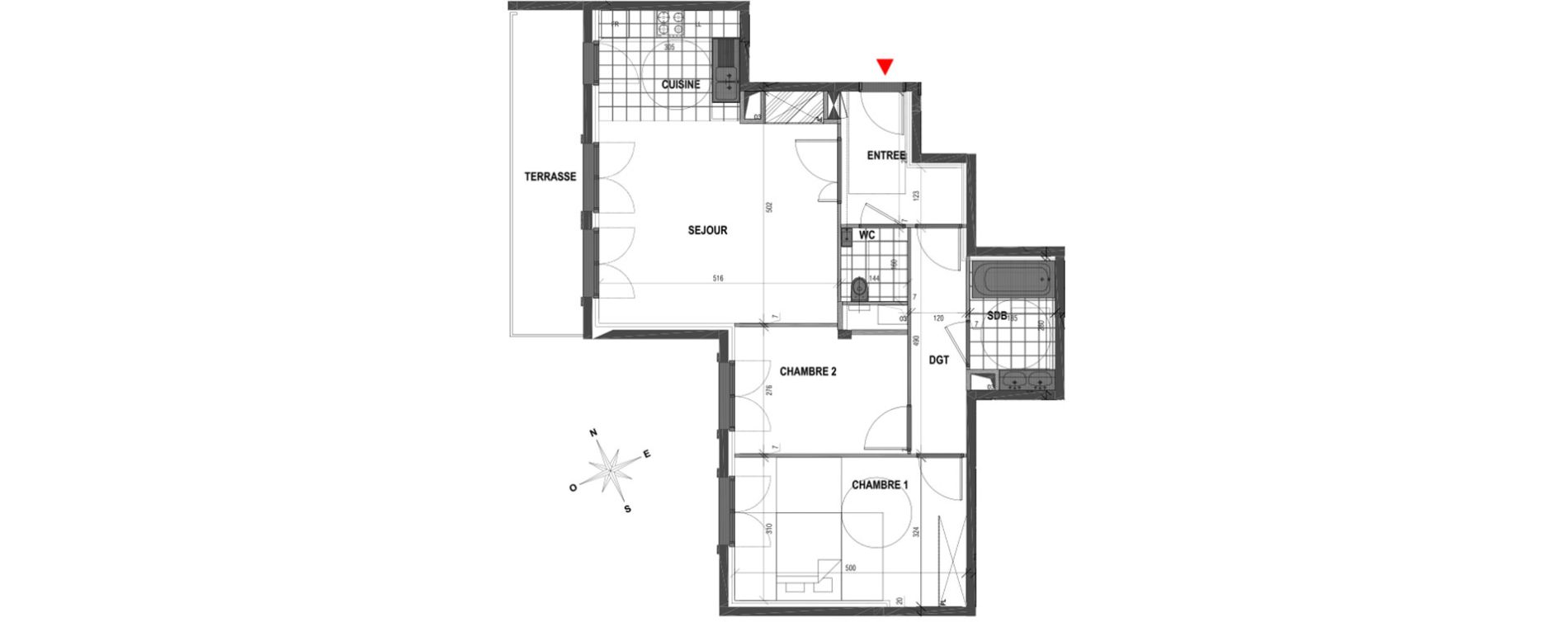 Appartement T3 de 74,76 m2 &agrave; Garches Garches buzenval