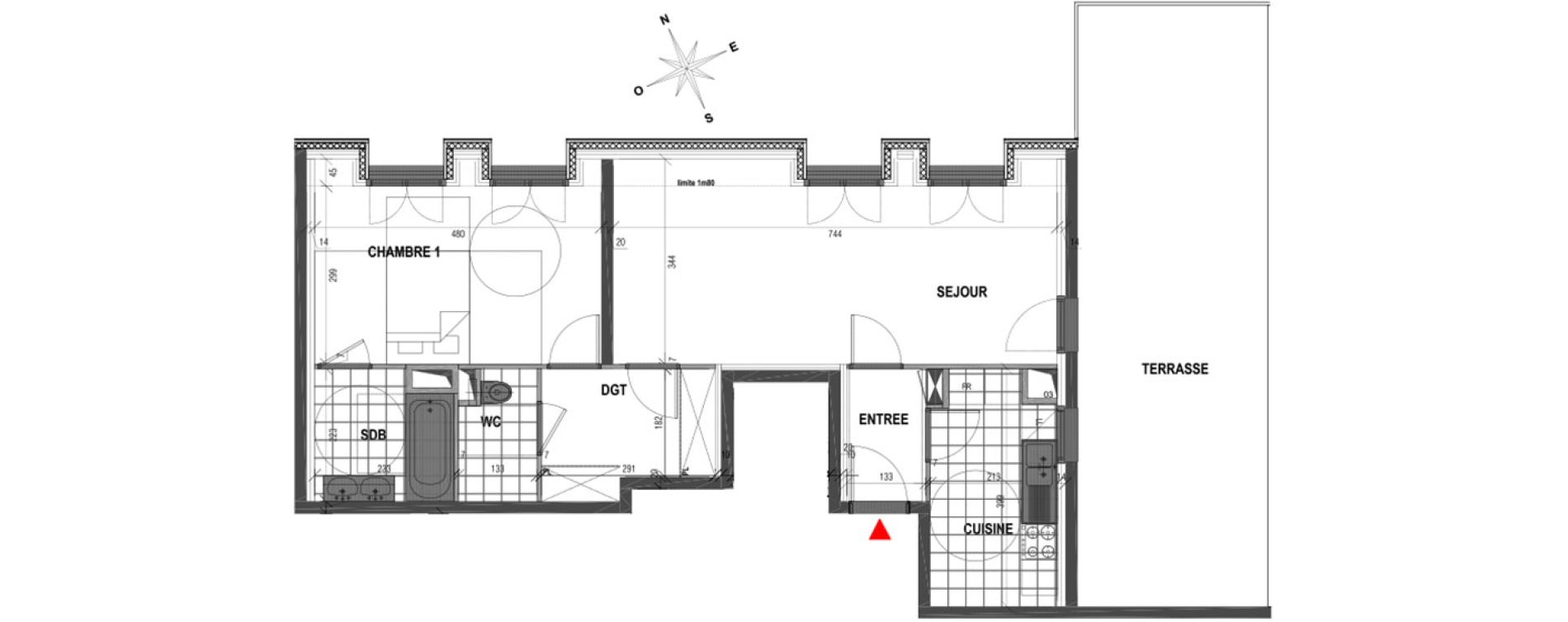 Appartement T2 de 61,24 m2 &agrave; Garches Garches buzenval
