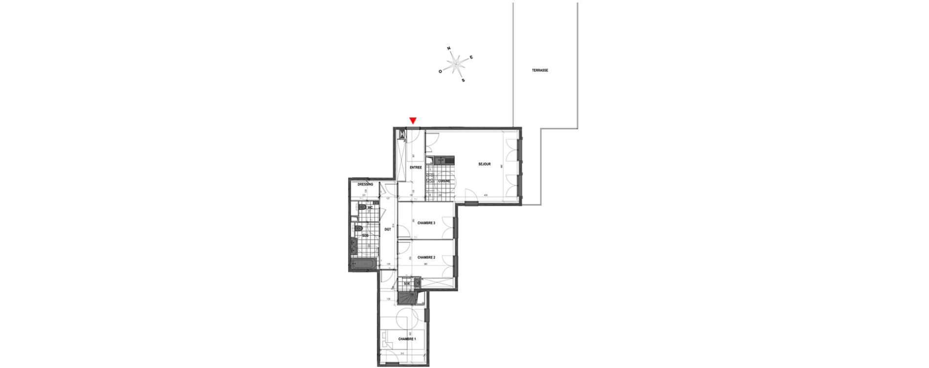 Appartement T4 de 97,34 m2 &agrave; Garches Garches buzenval