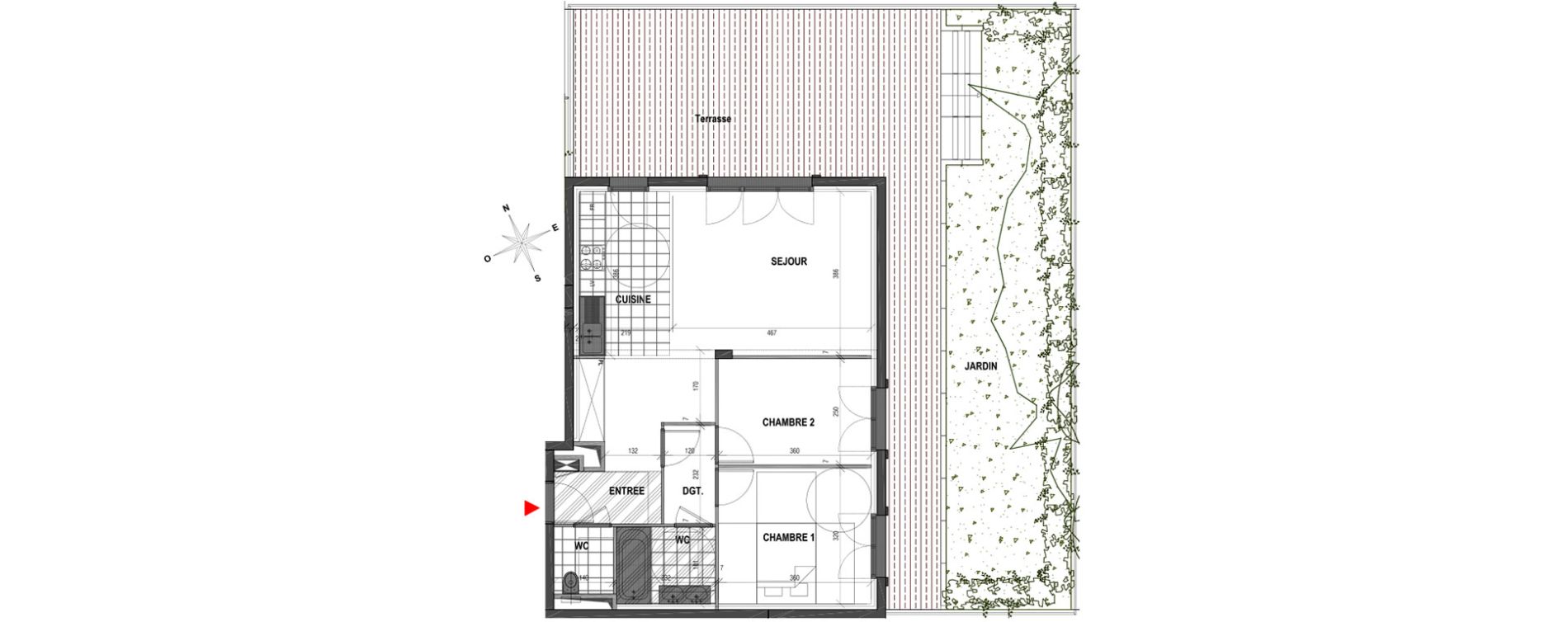 Appartement T3 de 65,63 m2 &agrave; Garches Garches buzenval