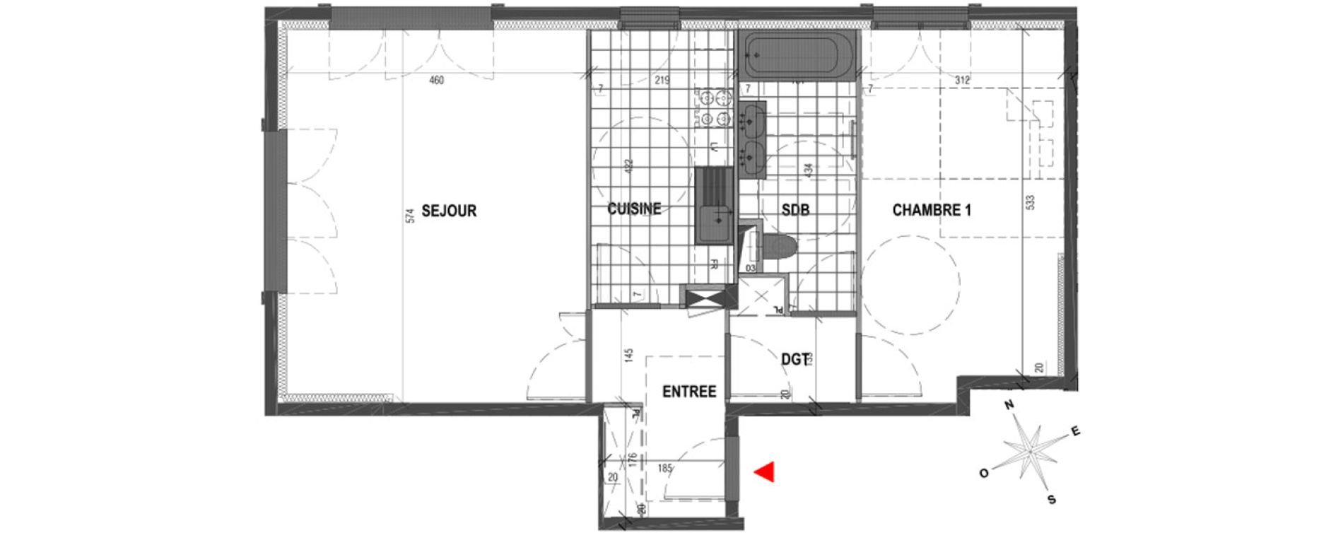 Appartement T2 de 68,54 m2 &agrave; Garches Garches buzenval