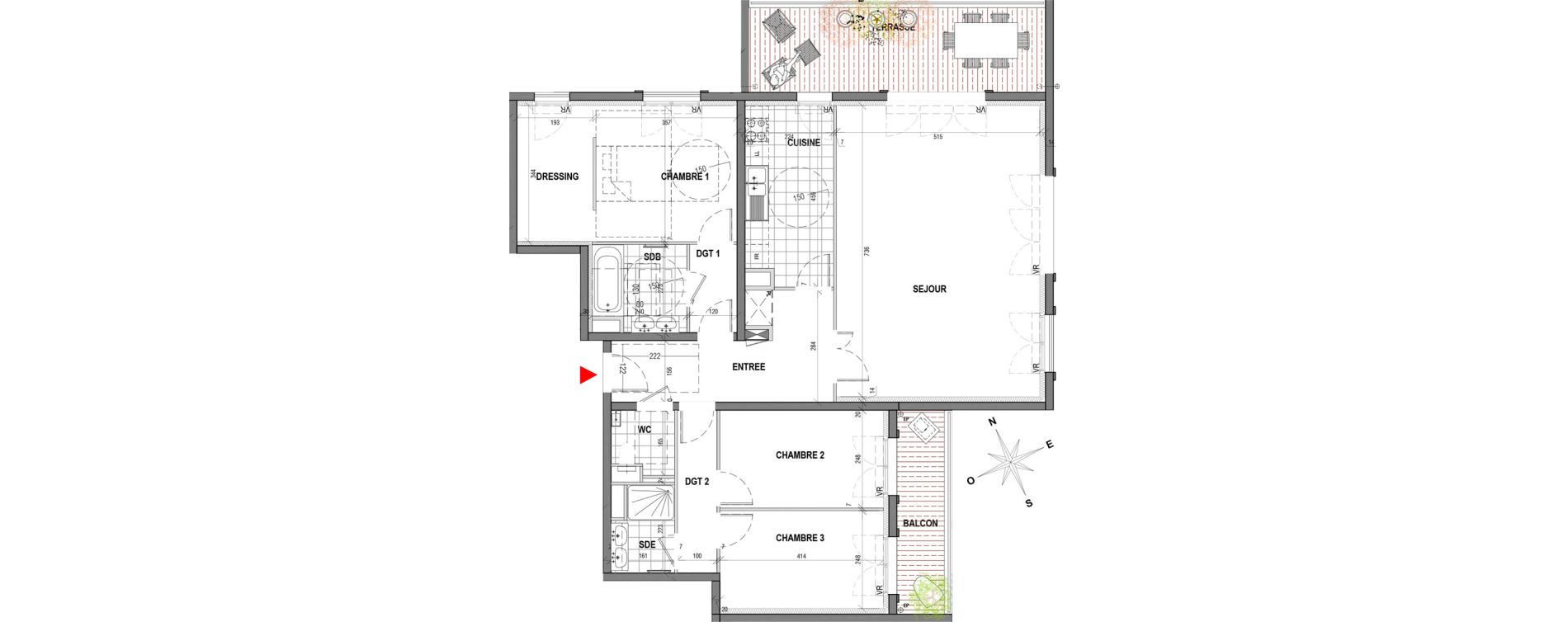 Appartement T4 de 116,09 m2 &agrave; Garches Garches buzenval