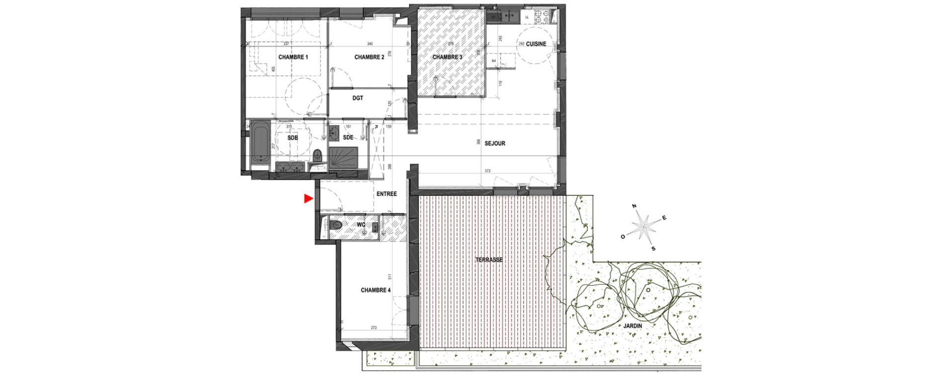 Appartement T5 de 100,53 m2 &agrave; Garches Garches buzenval