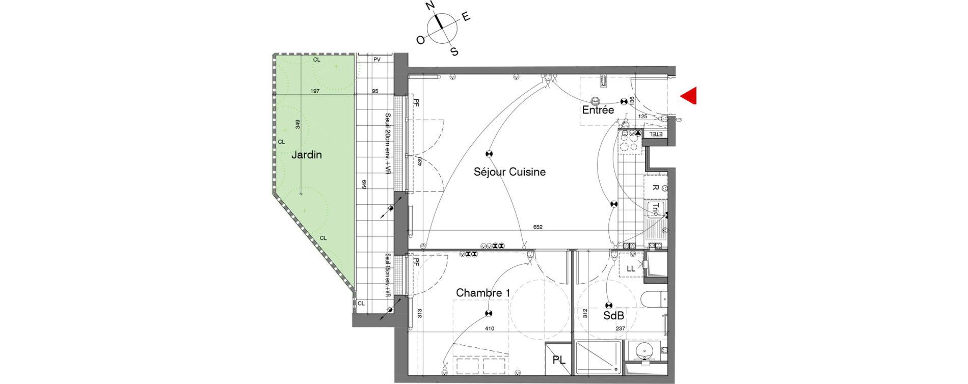 Appartement T2 de 47,20 m2 &agrave; Gennevilliers Village chandon