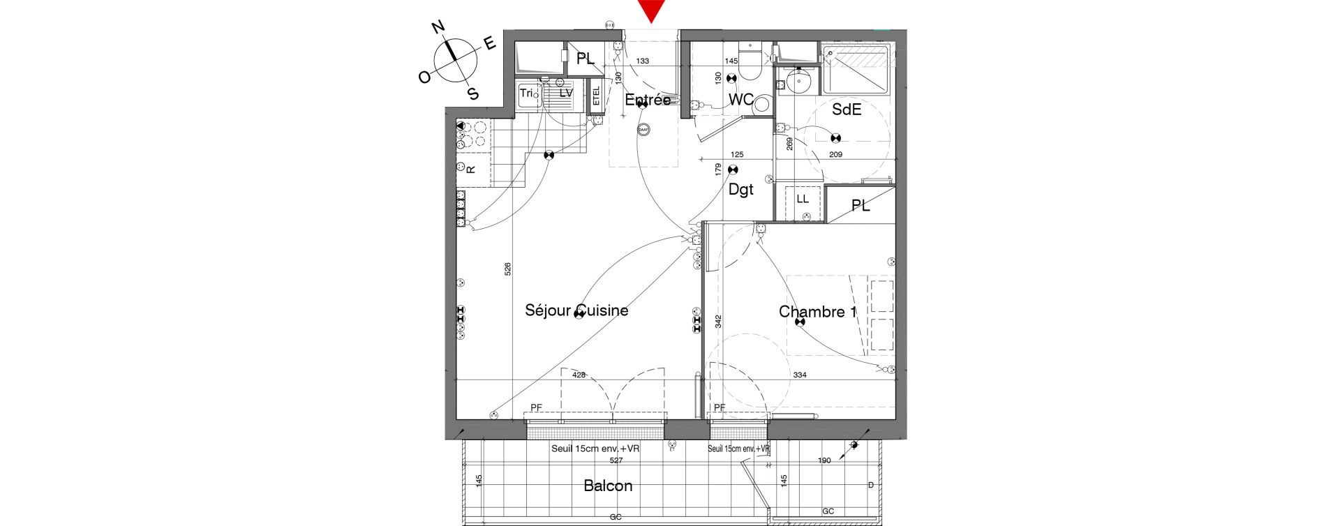 Appartement T2 de 47,30 m2 &agrave; Gennevilliers Village chandon