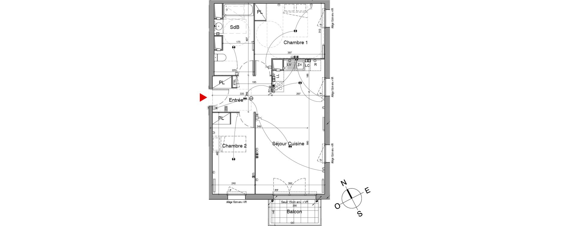 Appartement T3 de 60,40 m2 &agrave; Gennevilliers Village chandon