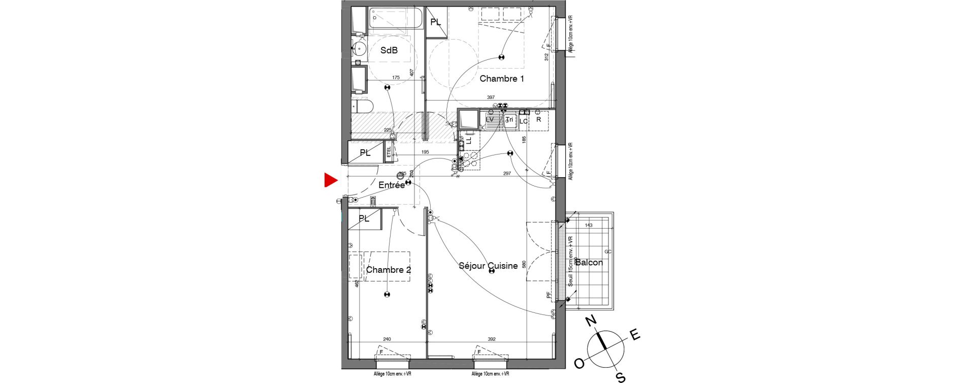 Appartement T3 de 60,40 m2 &agrave; Gennevilliers Village chandon