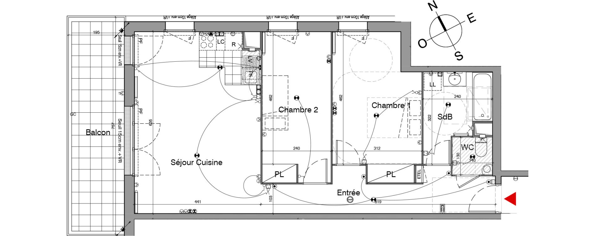 Appartement T3 de 72,70 m2 &agrave; Gennevilliers Village chandon