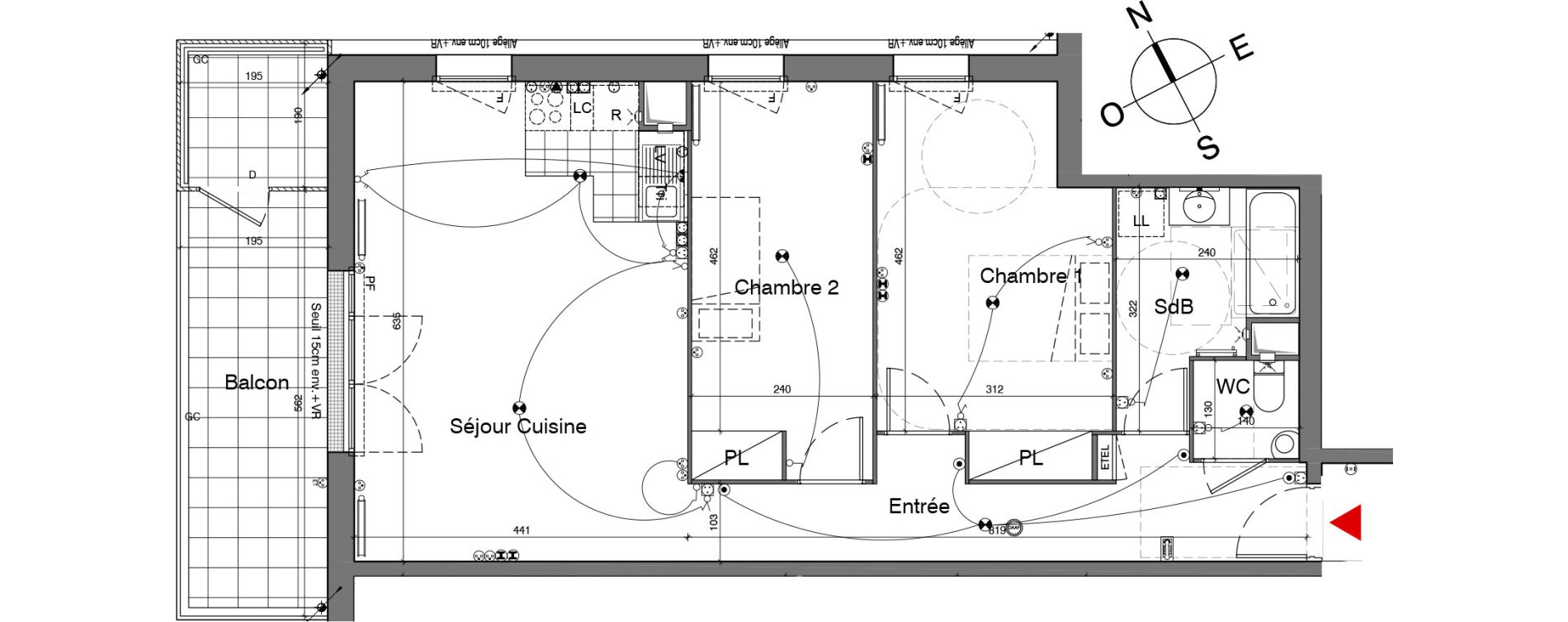 Appartement T3 de 72,70 m2 &agrave; Gennevilliers Village chandon