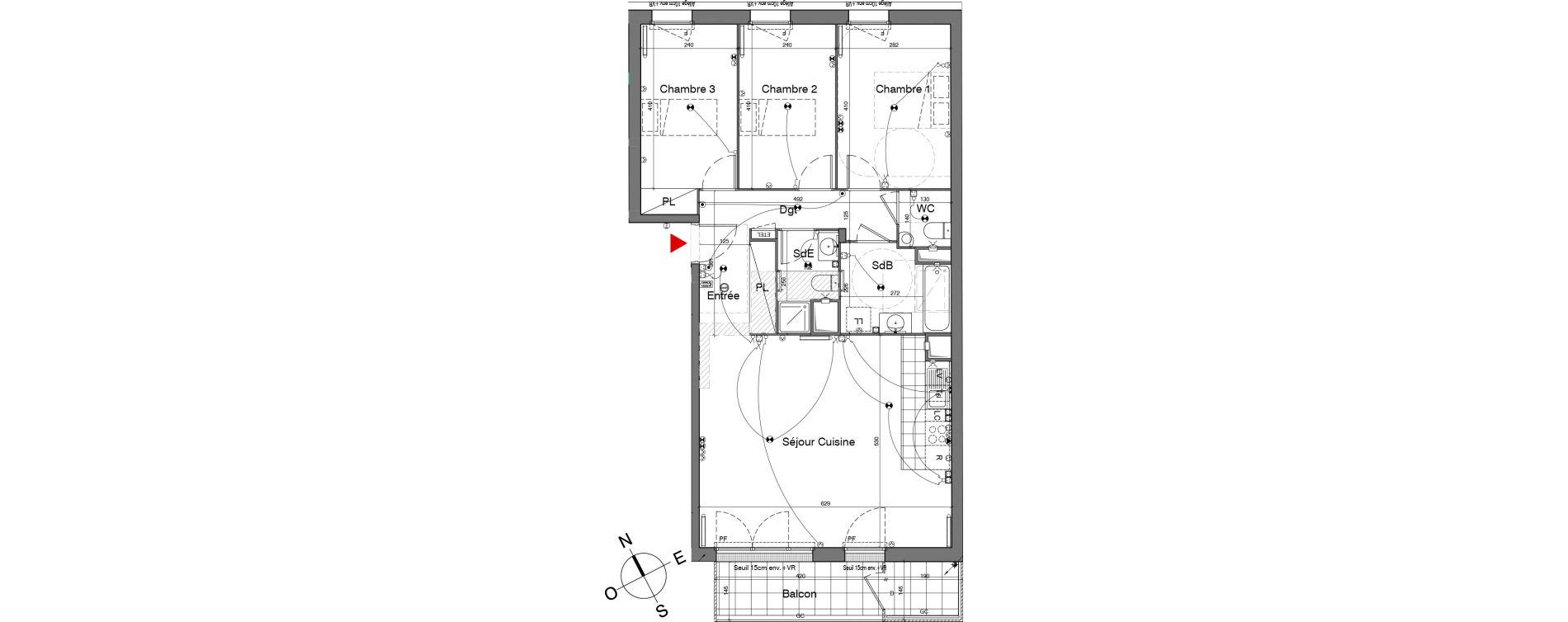Appartement T4 de 85,70 m2 &agrave; Gennevilliers Village chandon