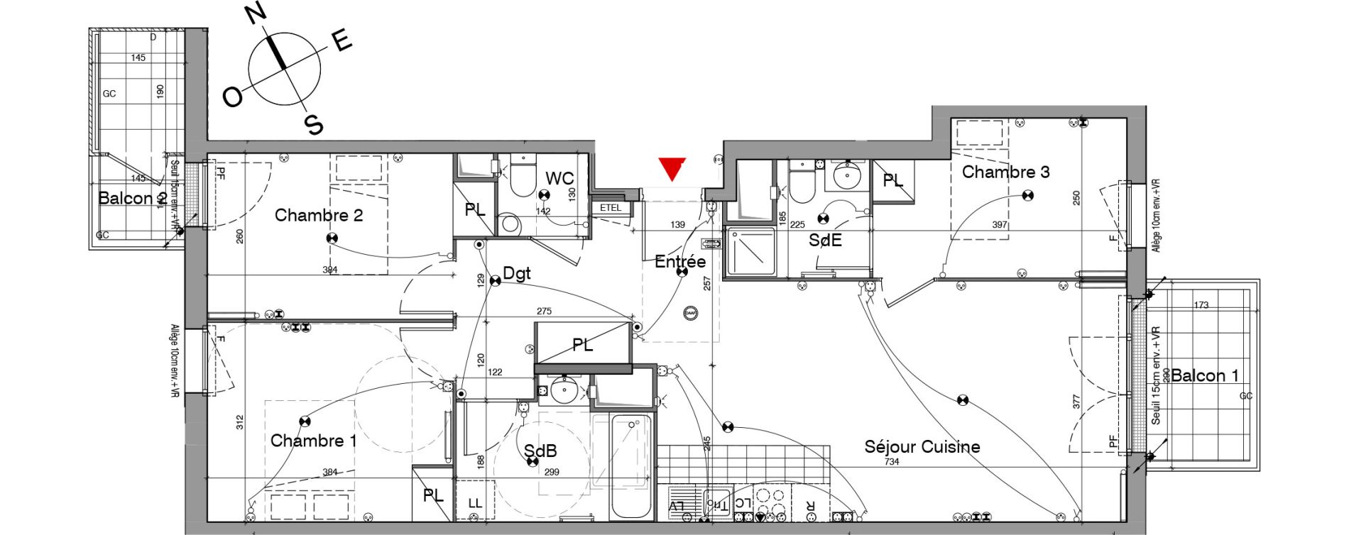 Appartement T4 de 78,60 m2 &agrave; Gennevilliers Village chandon