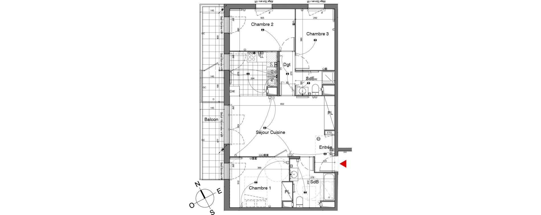 Appartement T4 de 76,60 m2 &agrave; Gennevilliers Village chandon