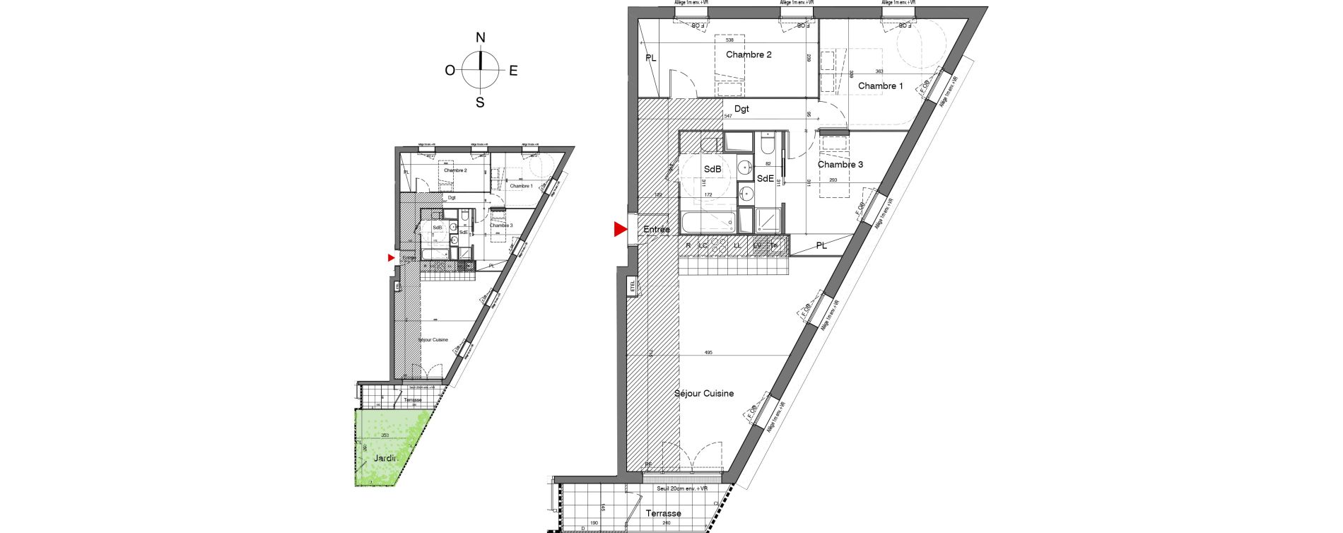 Appartement T4 de 87,20 m2 &agrave; Gennevilliers Village chandon