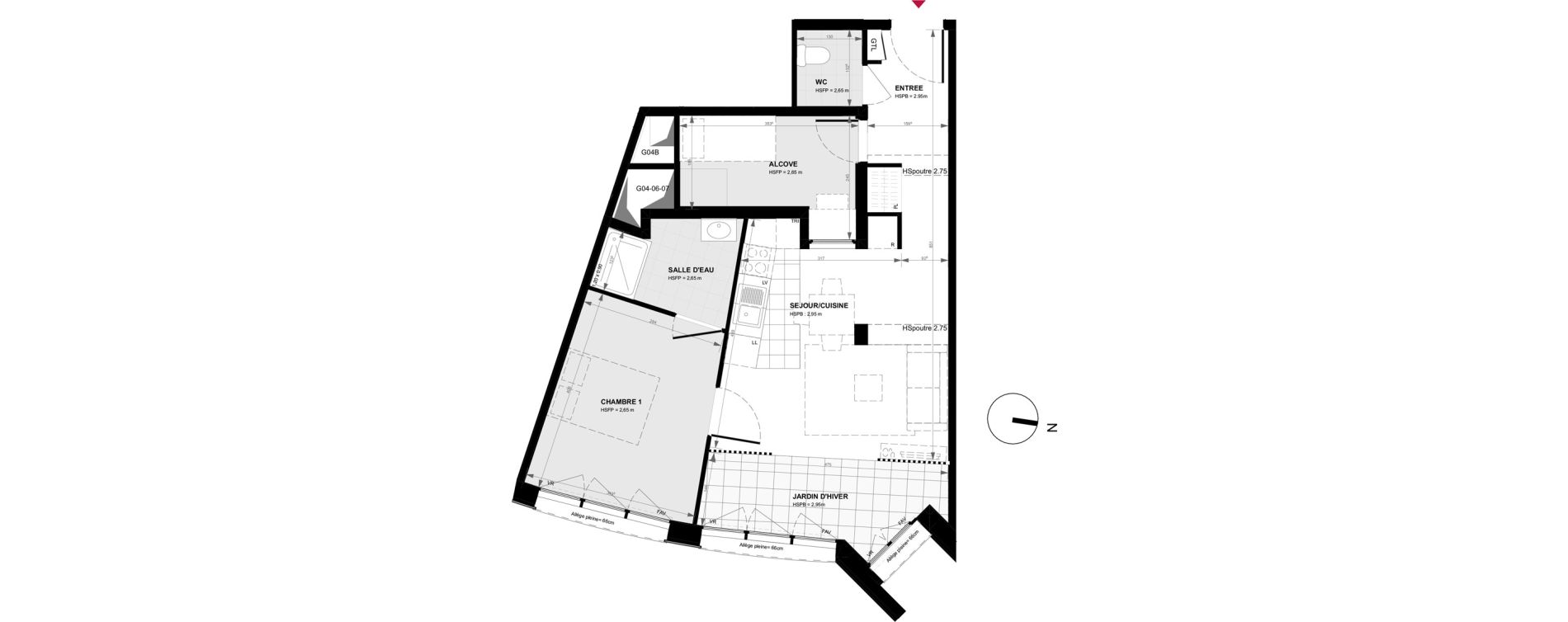 Appartement T2 de 57,80 m2 &agrave; Gennevilliers Village chandon