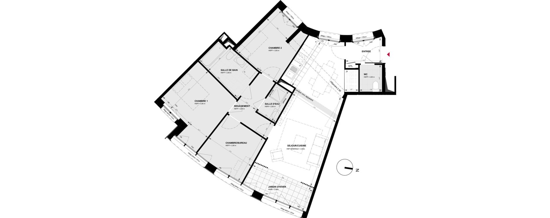 Appartement T4 de 89,30 m2 &agrave; Gennevilliers Village chandon