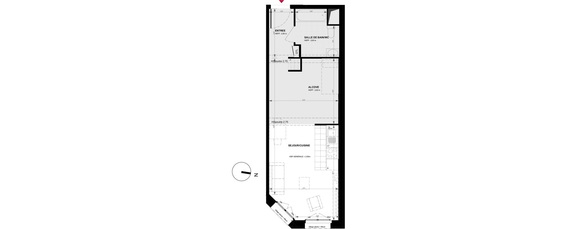 Appartement T1 de 40,60 m2 &agrave; Gennevilliers Village chandon